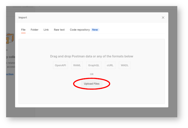 postman upload files