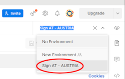 postman select environment
